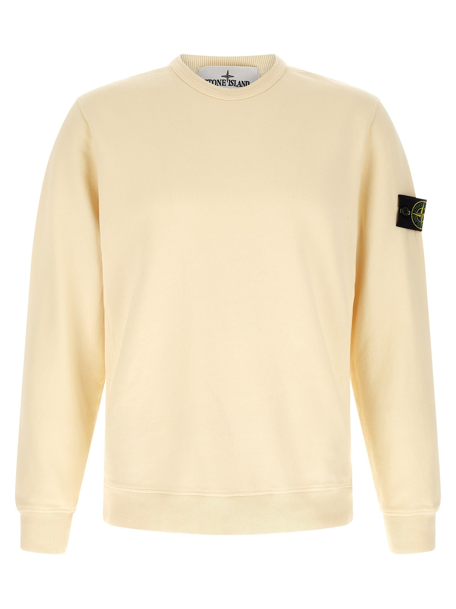 Stone Island Badge Stone Island Sweatshirt White