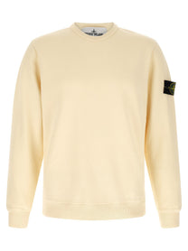 Stone Island Badge Stone Island Sweatshirt White