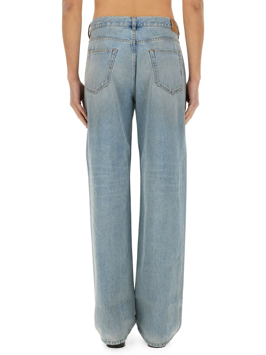 Saint Laurent Men's Baggy Denim Jeans Blue Saint Laurent