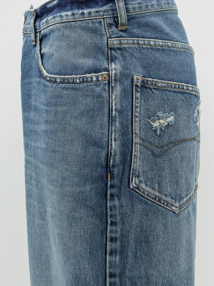 Balenciaga Men's Baggy Fit Jeans Blue
