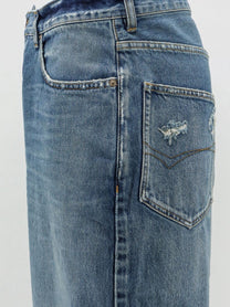 Balenciaga Men's Baggy Fit Jeans Blue