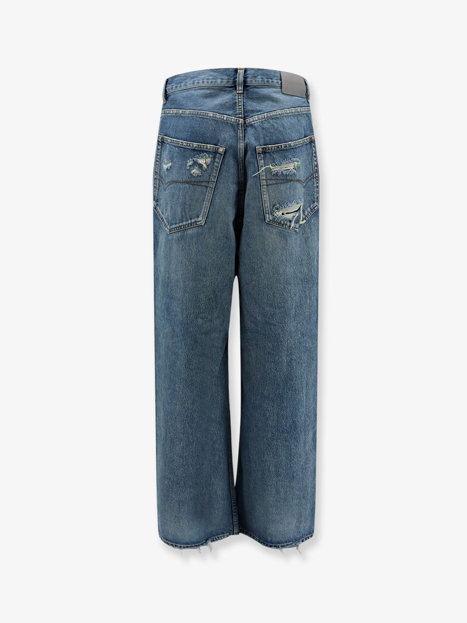 Balenciaga Men's Baggy Fit Jeans Blue