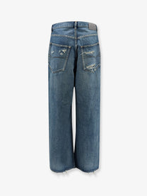 Balenciaga Men's Baggy Fit Jeans Blue