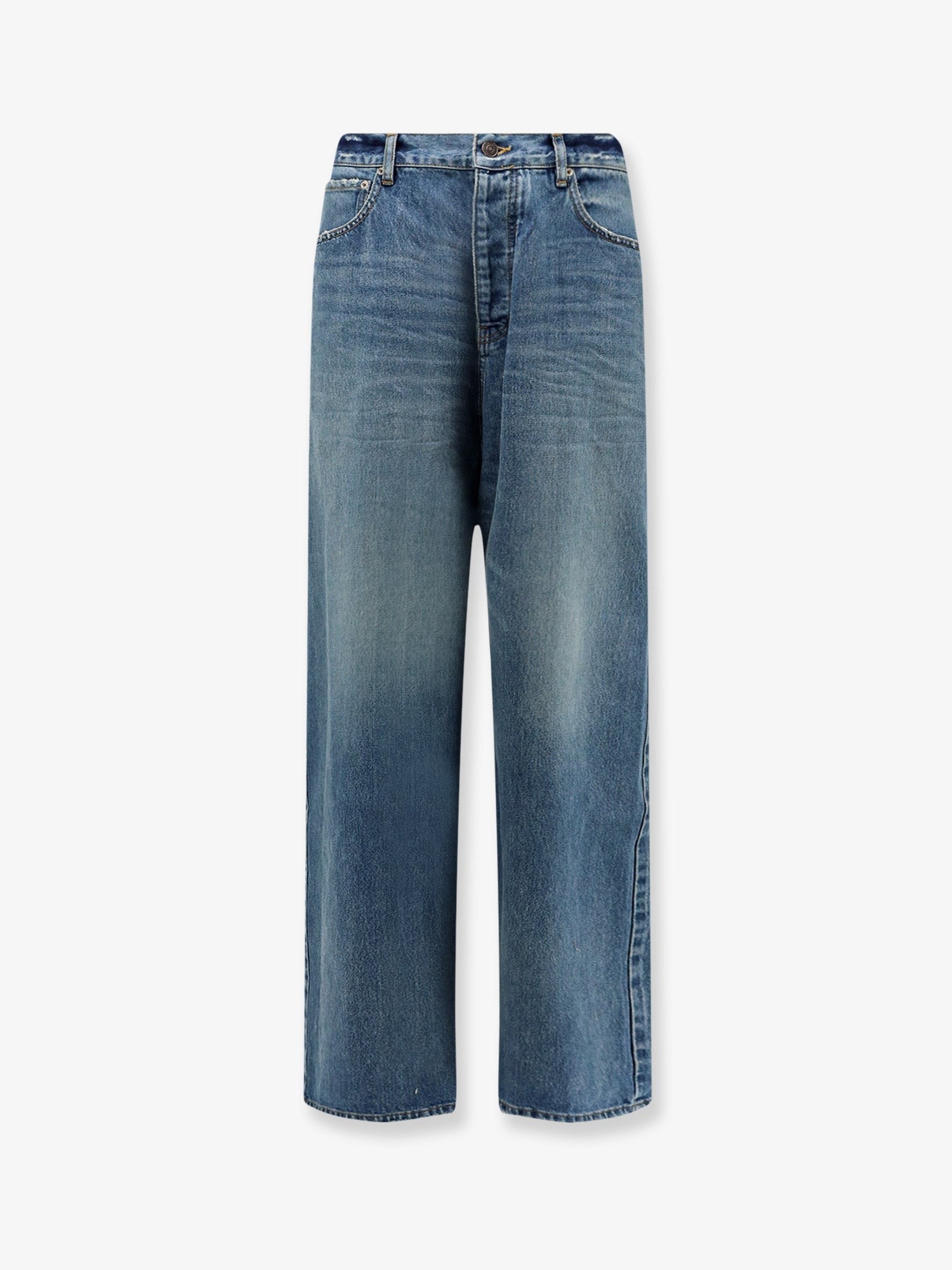 Balenciaga Men's Baggy Fit Jeans Blue