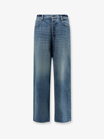 Balenciaga Men's Baggy Fit Jeans Blue