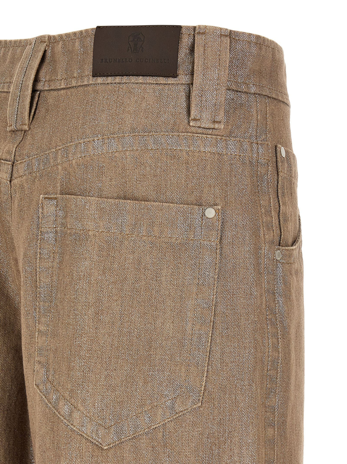 Brunello Cucinelli Baggy Jeans Beige, view 4