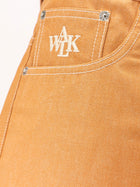 Walk In Paris Men's Baggy Orange Denim Shorts Orange, view 3