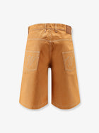 Walk In Paris Men's Baggy Orange Denim Shorts Orange, view 2