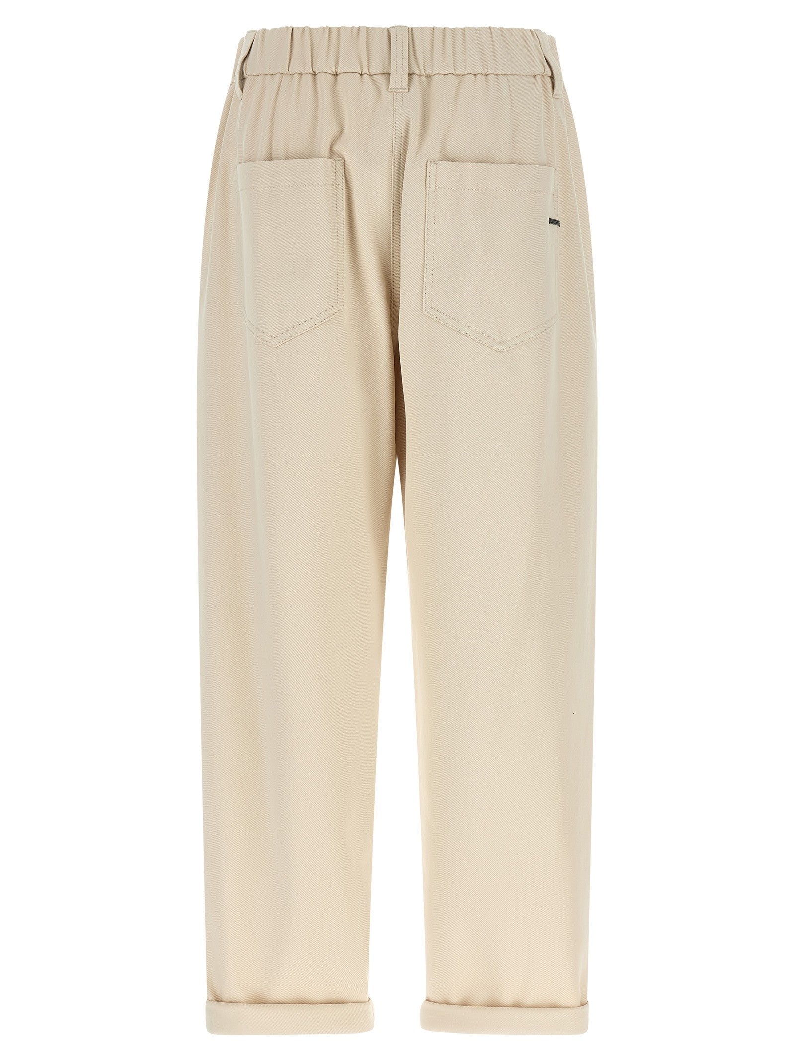Brunello Cucinelli Baggy Pull on Pants Beige