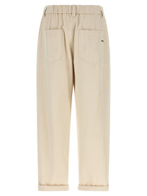 Brunello Cucinelli Baggy Pull on Pants Beige