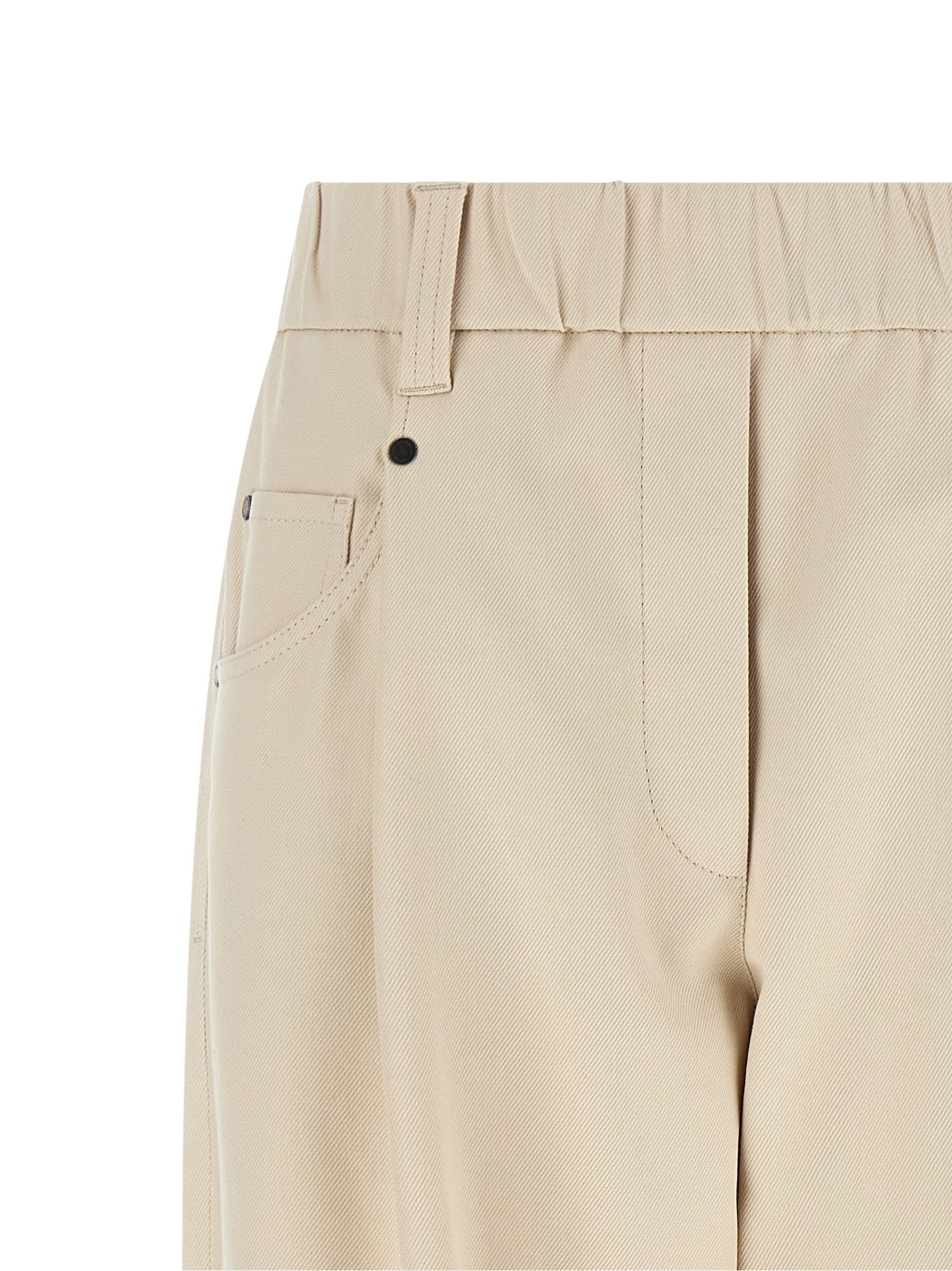 Brunello Cucinelli Baggy Pull on Pants Beige