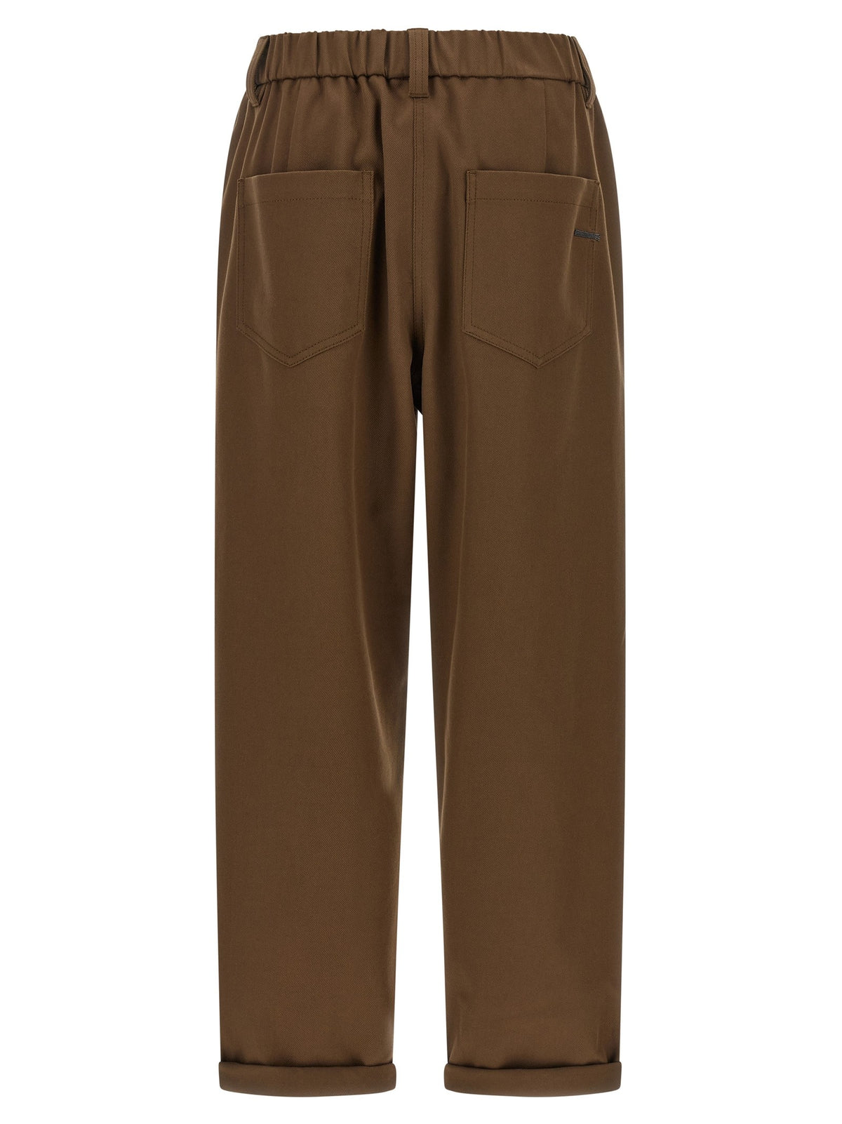 Brunello Cucinelli Baggy Pull on Pants Brown, view 2