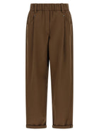 Brunello Cucinelli Baggy Pull on Pants Brown