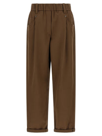 Brunello Cucinelli Baggy Pull on Pants Brown