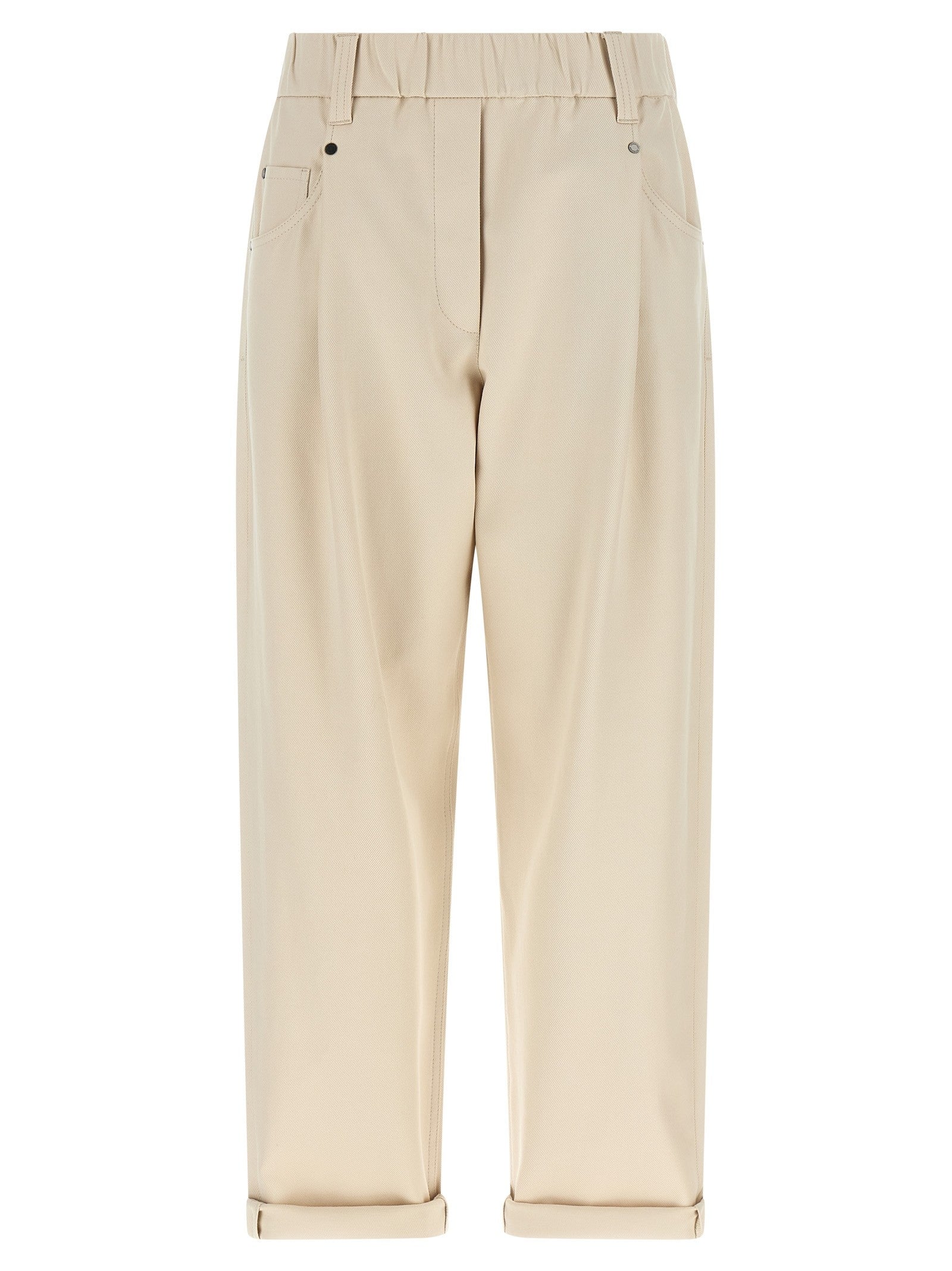 Brunello Cucinelli Baggy Pull on Pants Beige
