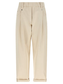Brunello Cucinelli Baggy Pull on Pants Beige