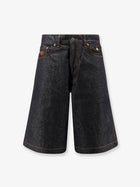 Walk In Paris Men's Baggy Raw Denim Shorts Blue