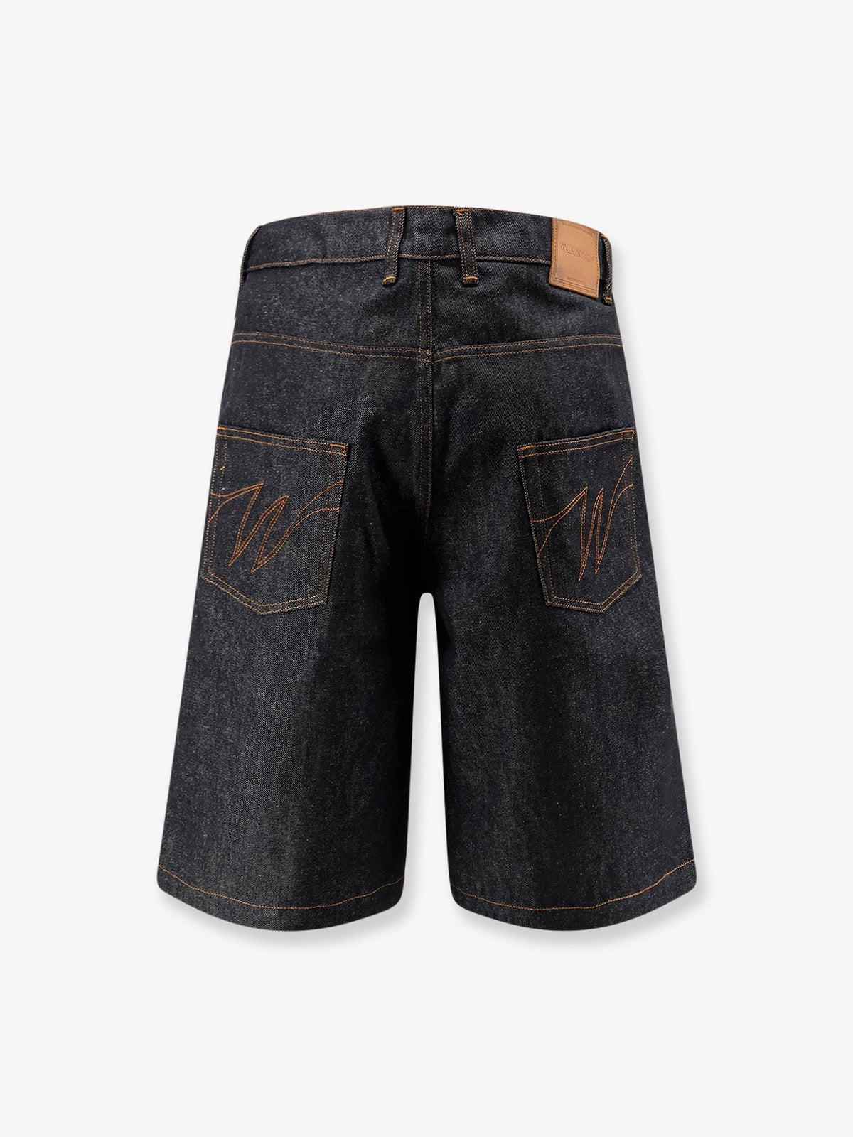 Walk In Paris Men's Baggy Raw Denim Shorts Blue