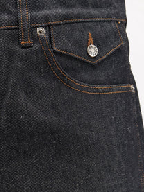 Walk In Paris Men's Baggy Raw Denim Shorts Blue