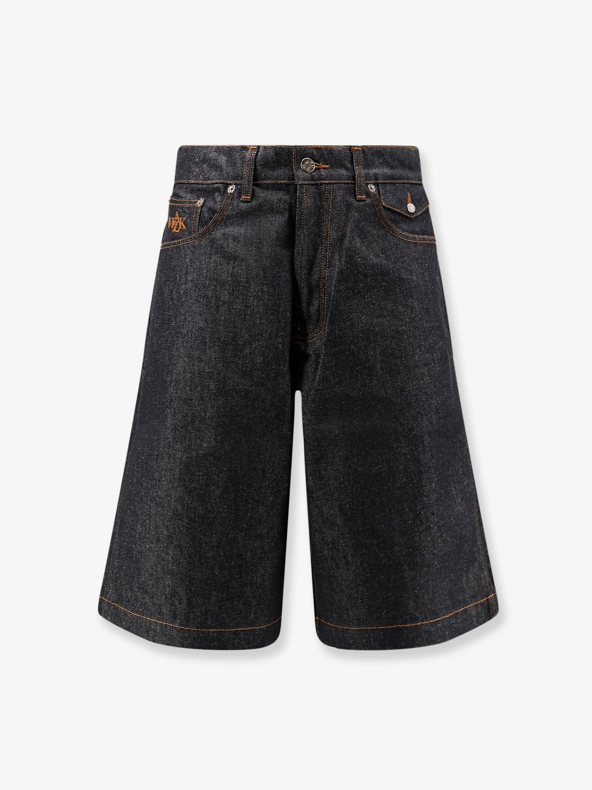 Walk In Paris Men's Baggy Raw Denim Shorts Blue