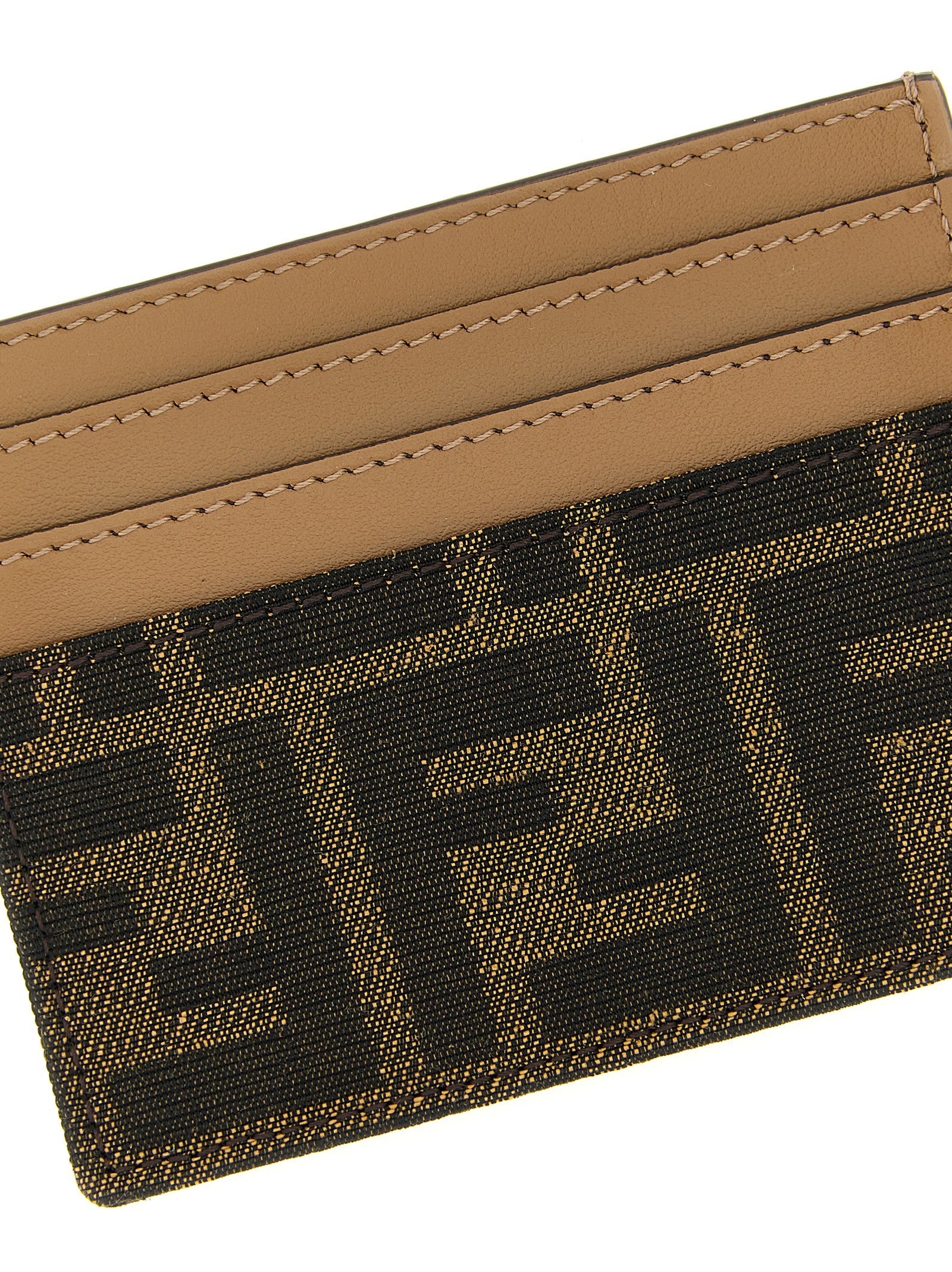 Fendi Baguette Card Holder Brown
