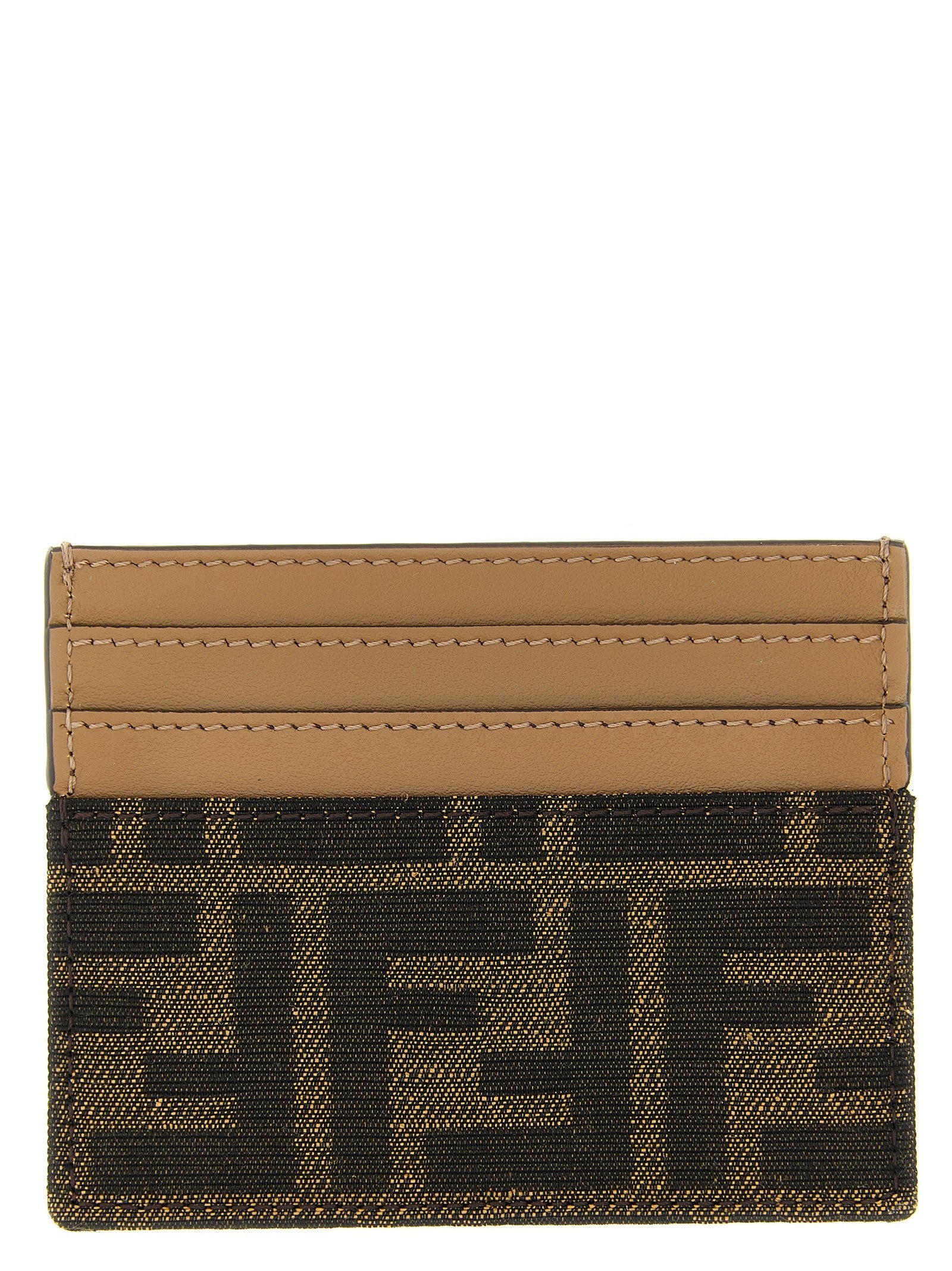 Fendi Baguette Card Holder Brown