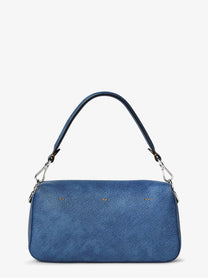 Fendi Women's Baguette Leather Shoulder Bag Blue