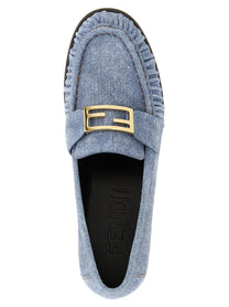Fendi Baguette Loafers Blue