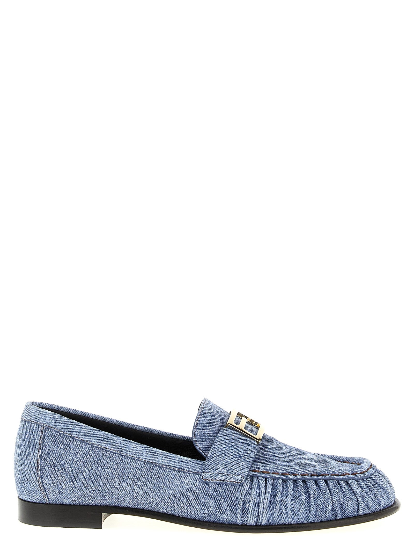 Fendi Baguette Loafers Blue