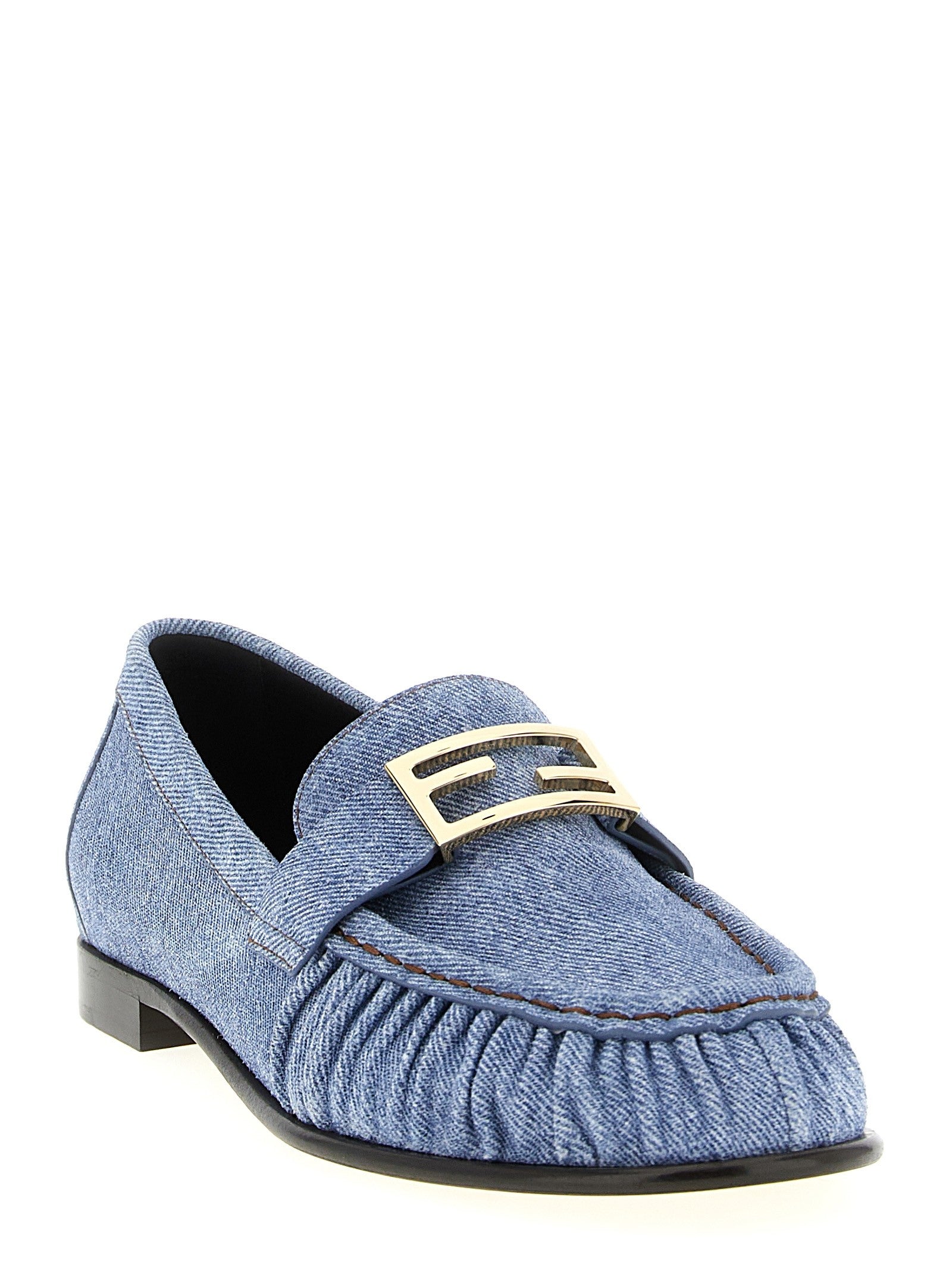 Fendi Baguette Loafers Blue