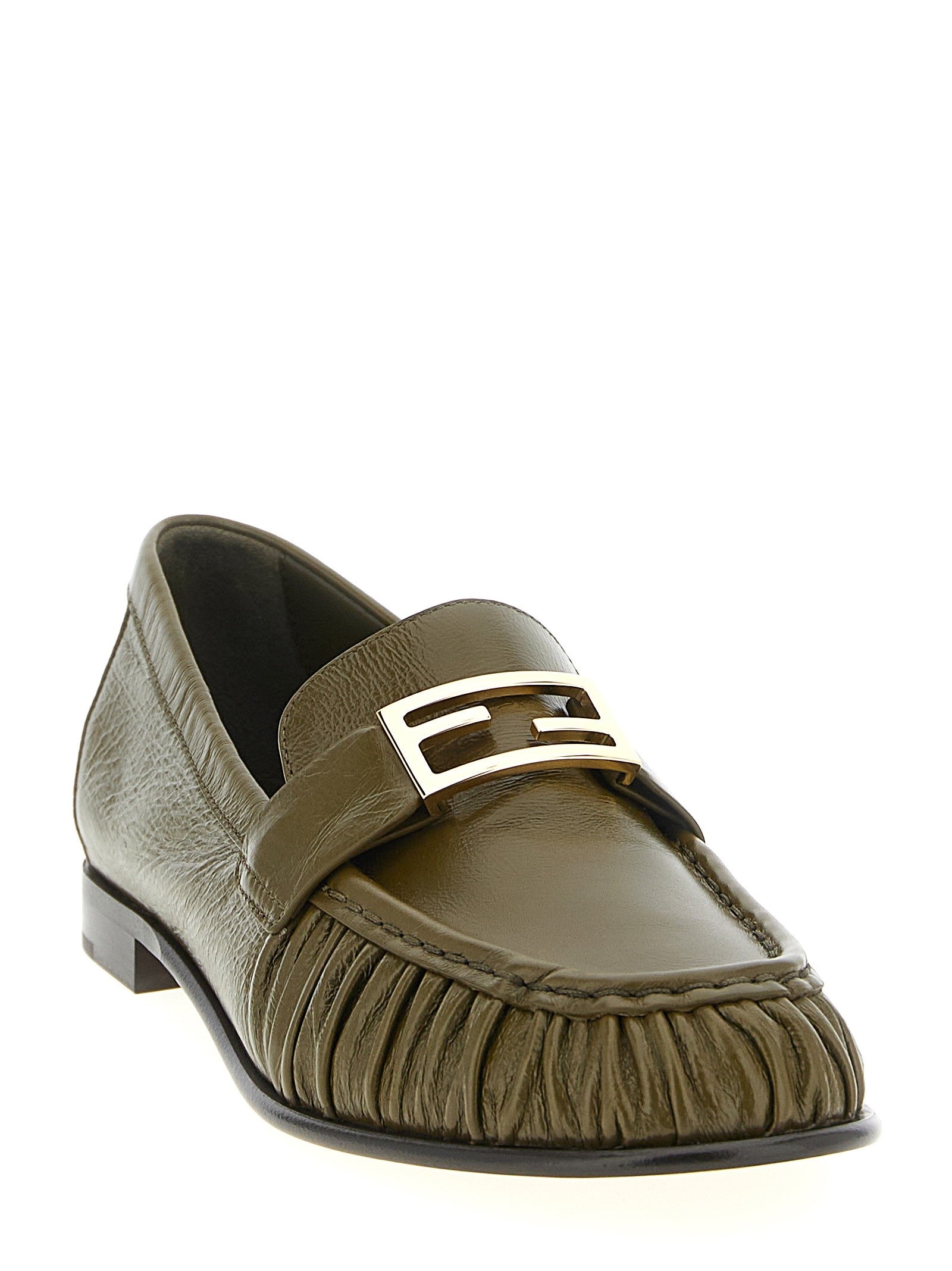 Fendi Baguette Loafers Green
