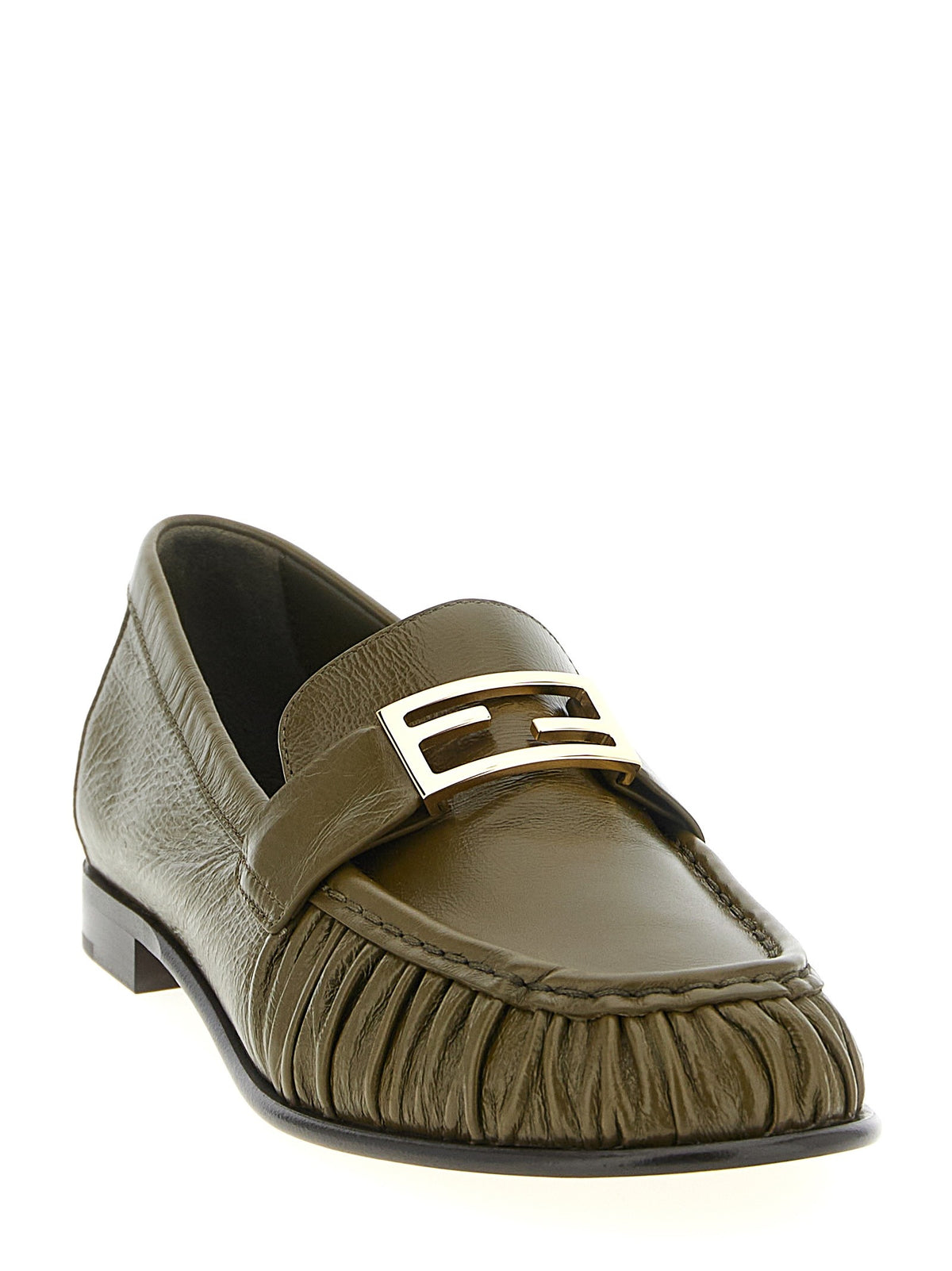 Fendi Baguette Loafers Green, view 2