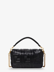 Fendi Women's Baguette Mini Leather Shoulder Bag Black