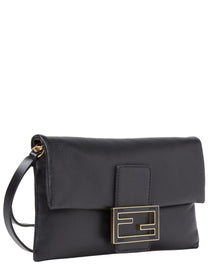 Fendi Women's Baguette Mom Pouch Black