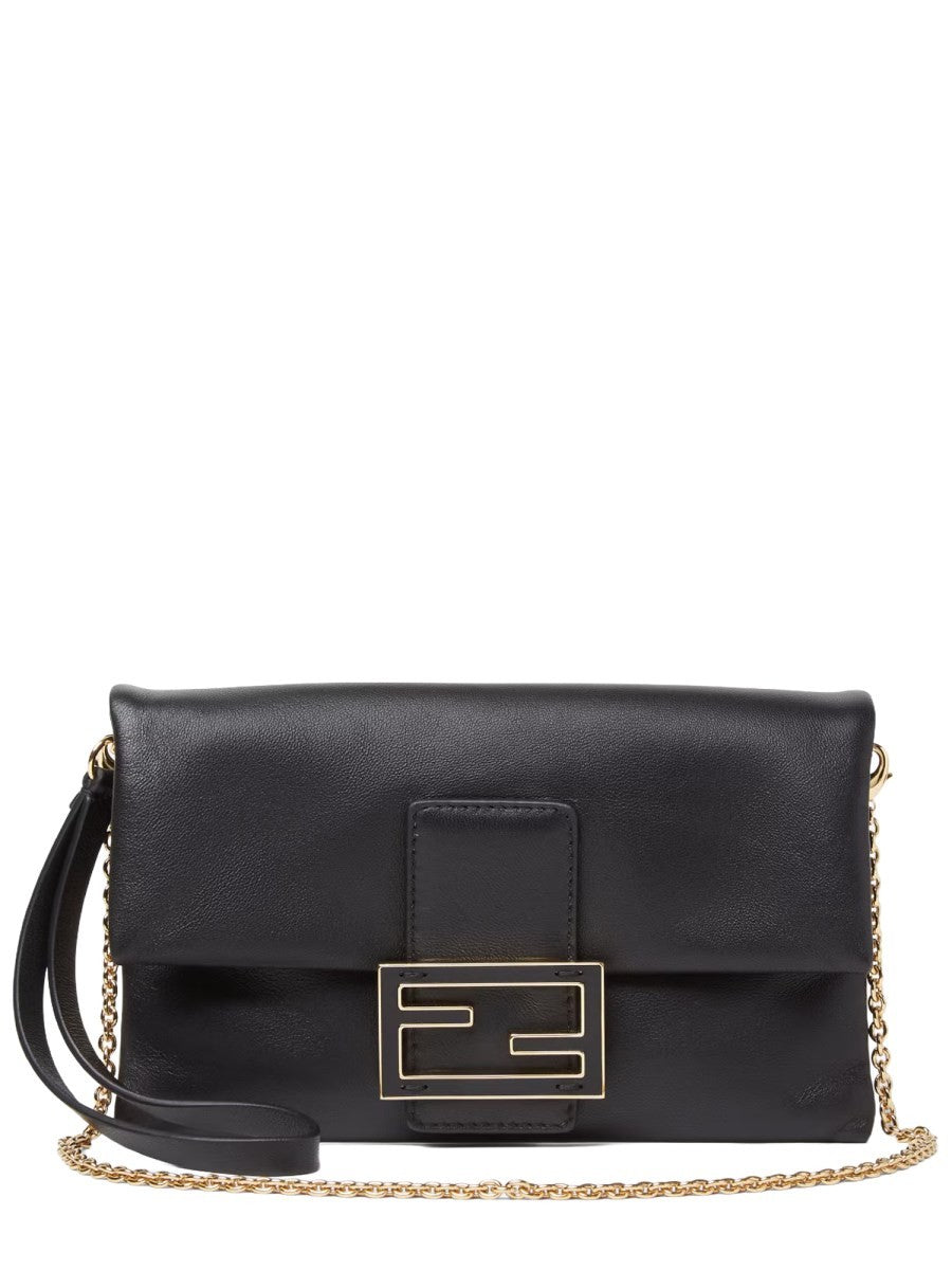 Fendi Women's Baguette Mom Pouch Black
