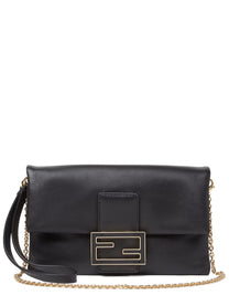 Fendi Women's Baguette Mom Pouch Black
