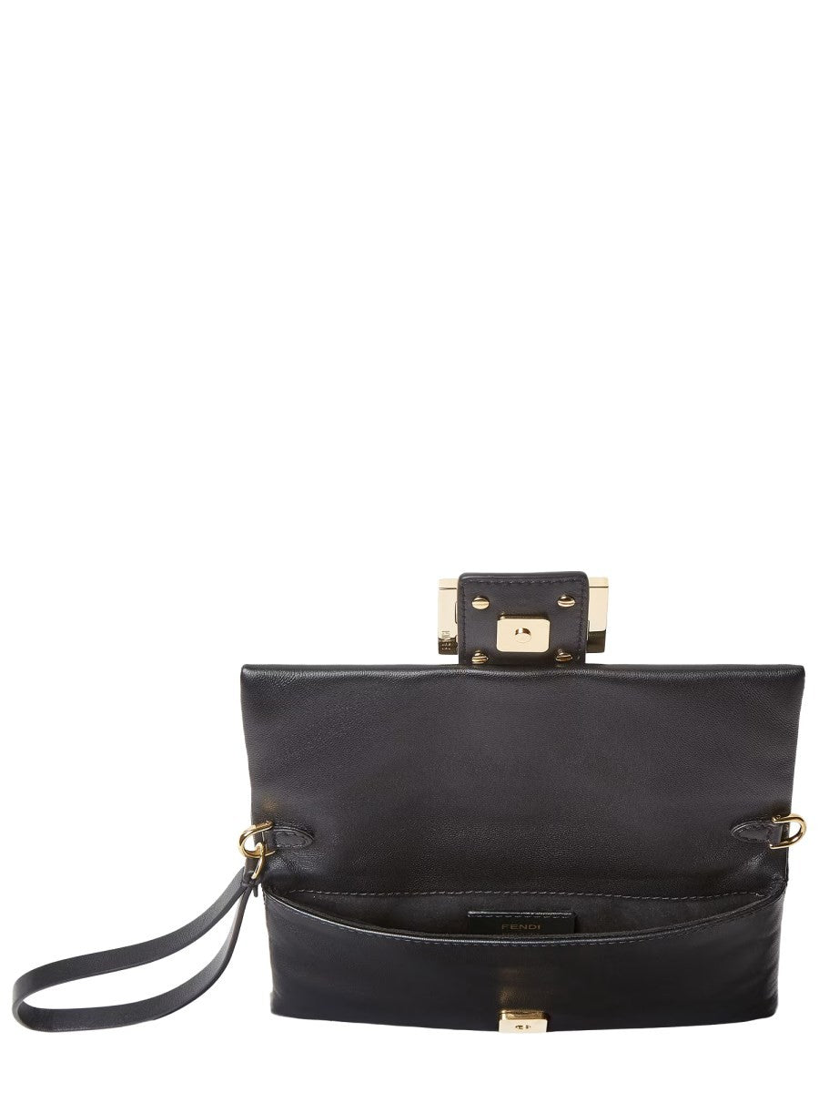 Fendi Women's Baguette Mom Pouch Black