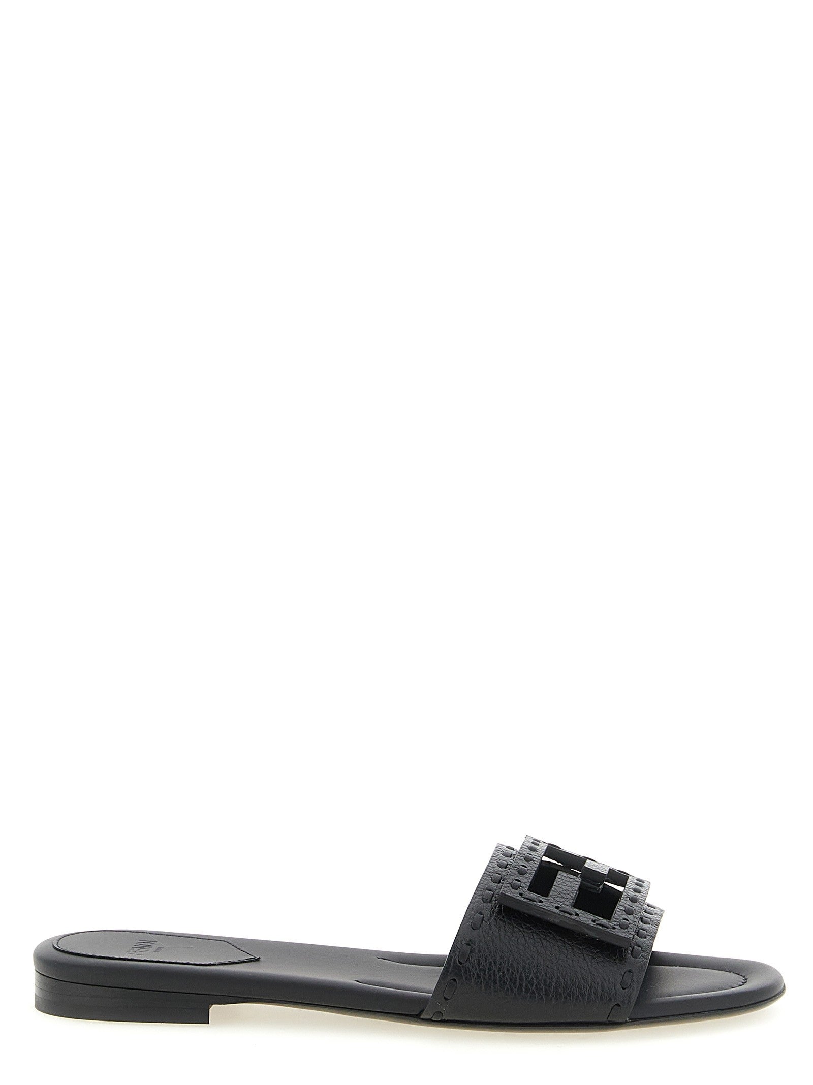 Fendi Baguette Slides Black