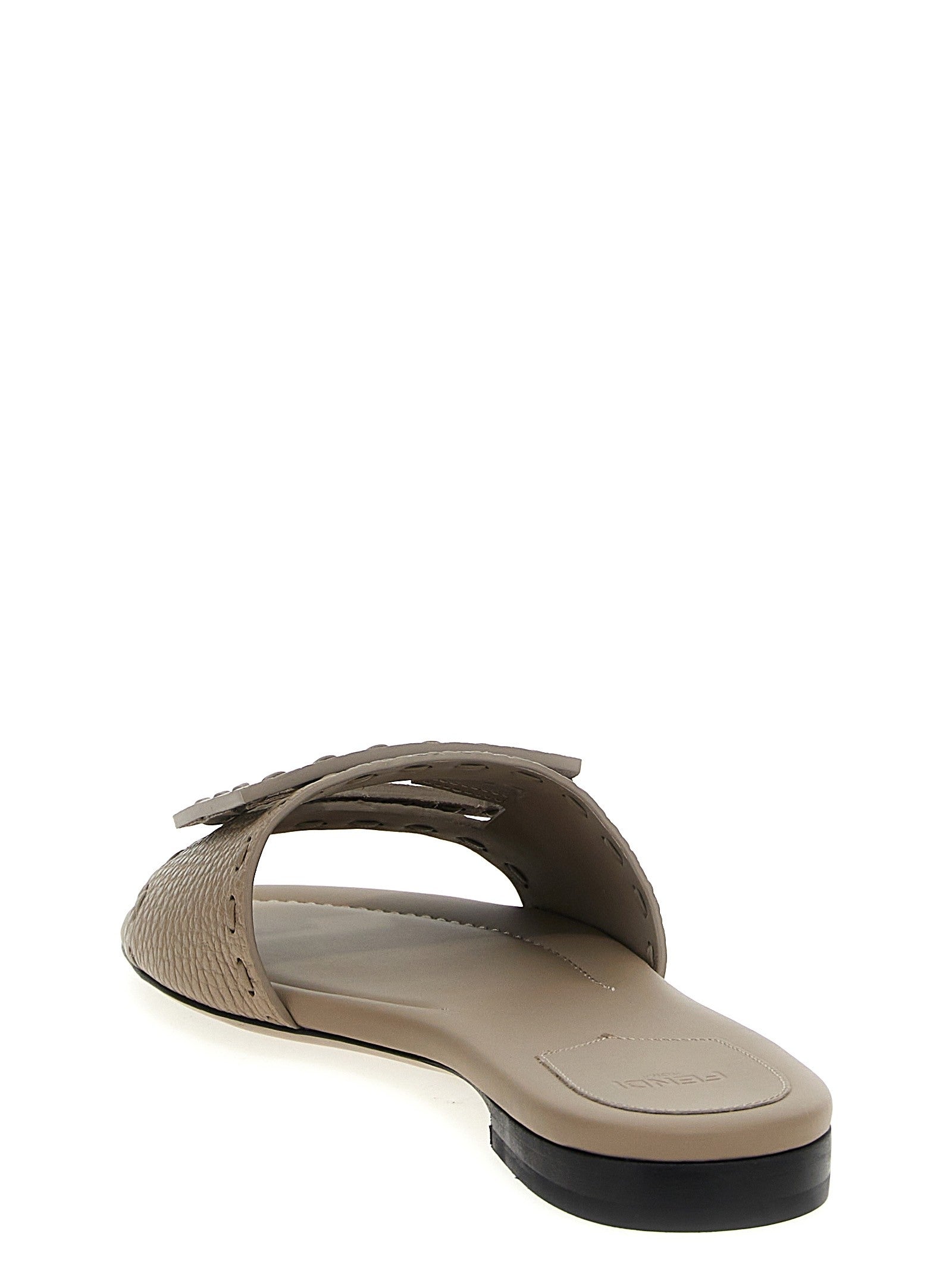 Fendi Baguette Slides Grey