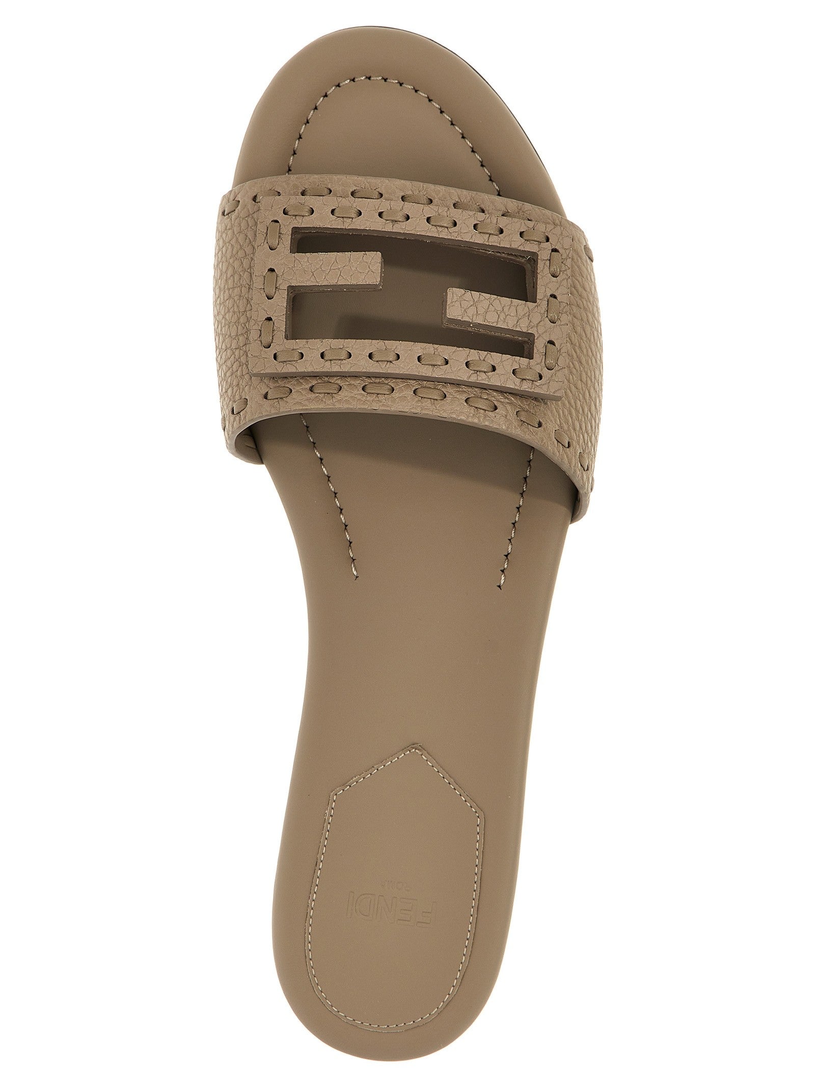 Fendi Baguette Slides Grey