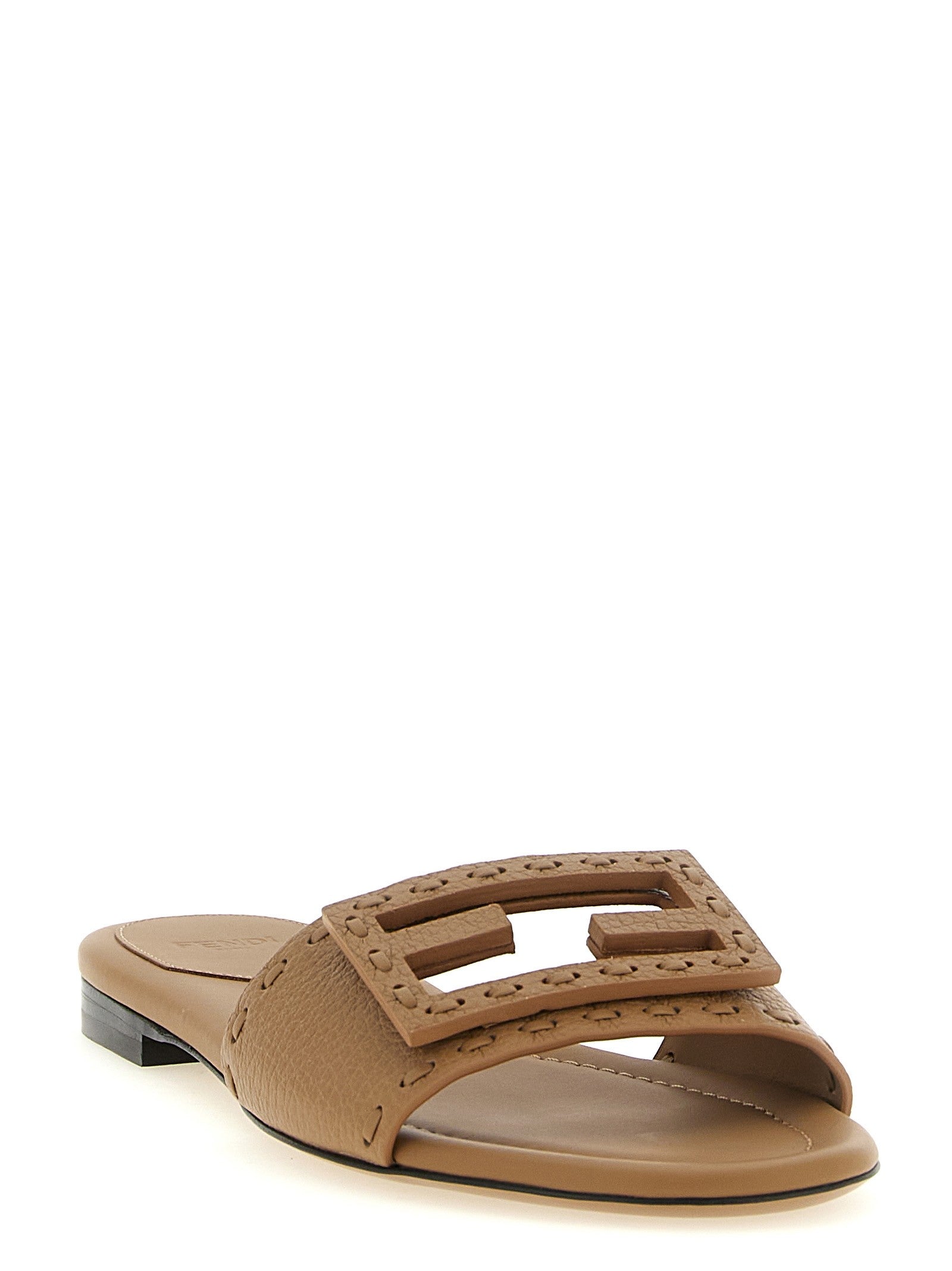 Fendi Baguette Slides Beige