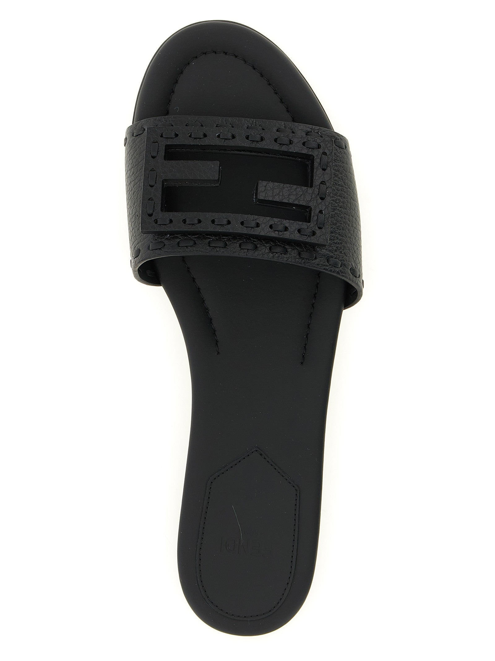 Fendi Baguette Slides Black
