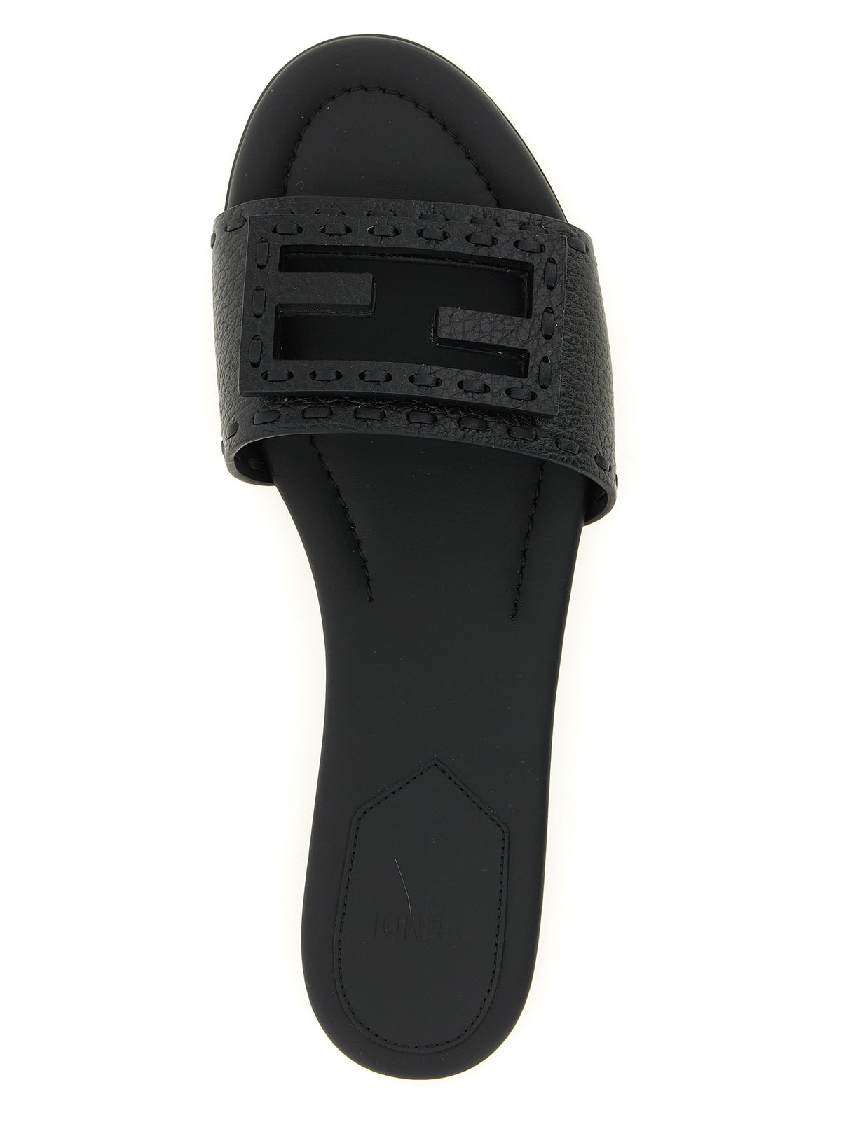 Fendi Baguette Slides Black, view 4