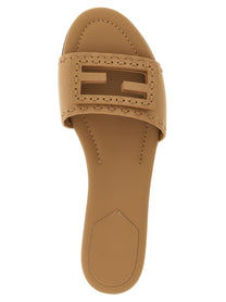 Fendi Baguette Slides Beige