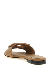 Fendi Baguette Slides Beige