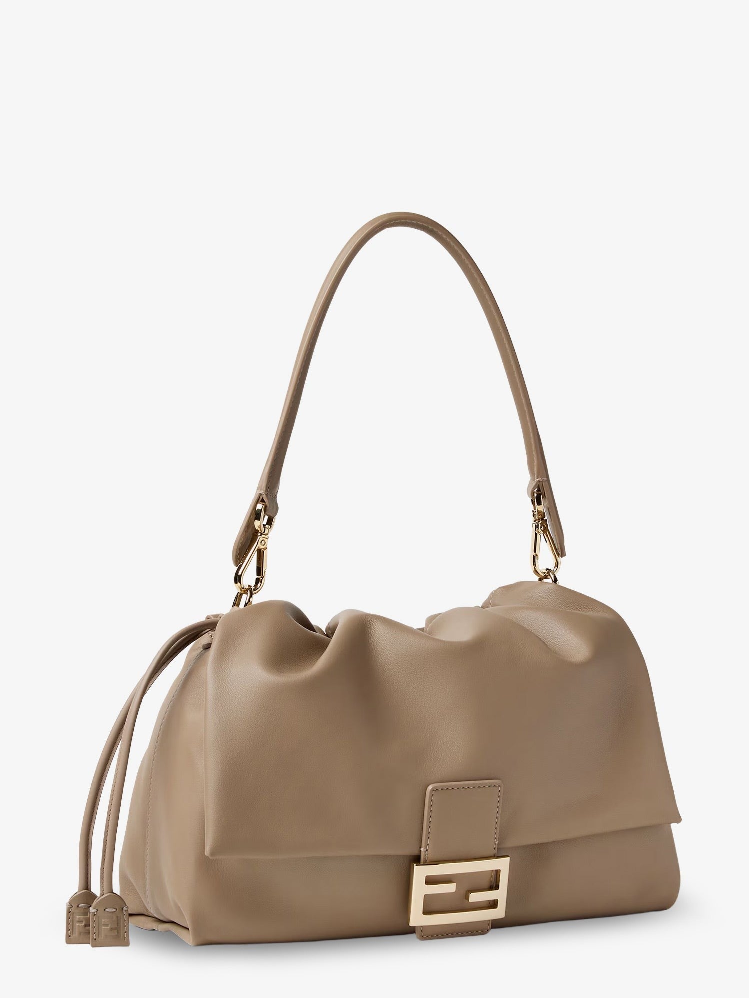 Fendi Women's Baguette Soft Large Leather Bag Gold