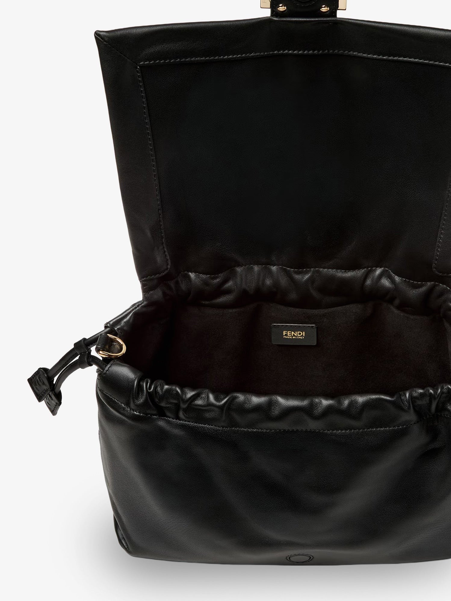 Fendi Women's Baguette Soft Large Leather Bag Black