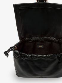 Fendi Women's Baguette Soft Large Leather Bag Black