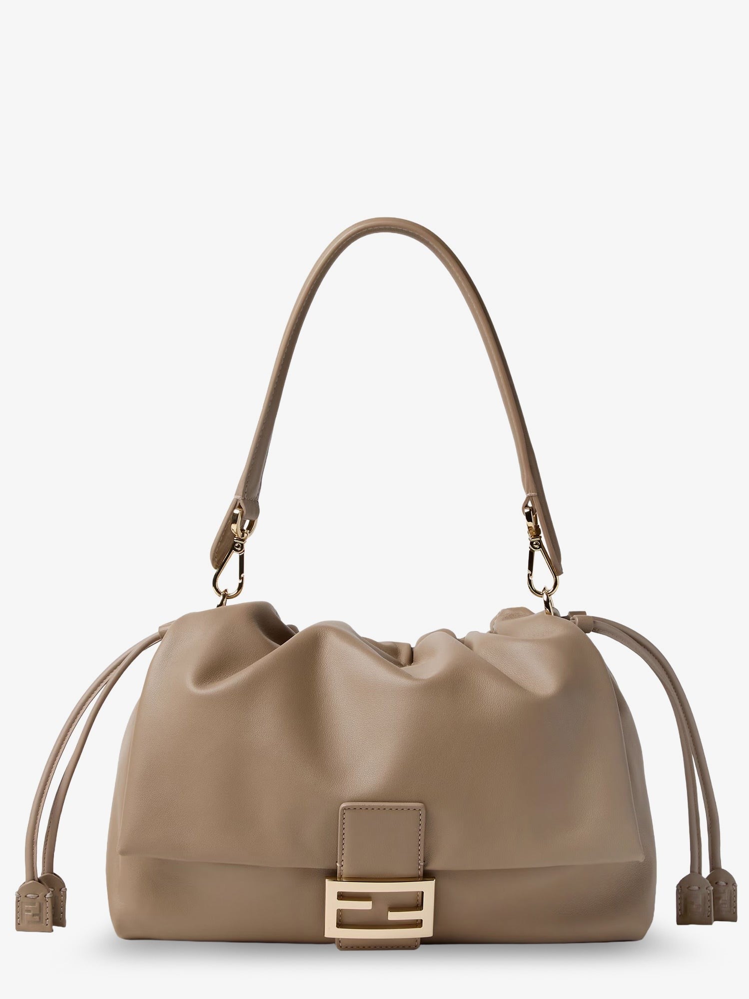 Fendi Women's Baguette Soft Large Leather Bag Gold