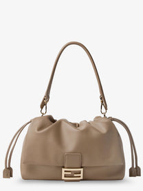 Fendi Women's Baguette Soft Large Leather Bag Gold